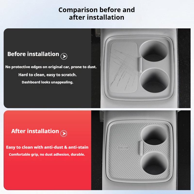 For Leapmotor B03X A10 Wireless Water Filling Cup Pad Silicone Protective Pad Silicone Car Cup Holder Car Interior Accessories