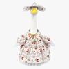 Spring Flower Porch Goose Outfit for 23 Inch Goose Statue Wildflower/Strawberry Goose Clothes Dress And Hat Set for Outdoor Garden Yard Lawn Decor