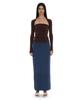 Partimento Woman Pwc Folding Waist Jersey Maxi Skirt_Navy