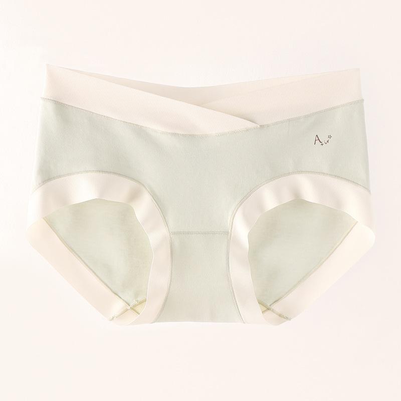 Maternity Underwear Women Cotton Briefs 5A Antibacterial Tummy Care Mid To Late Pregnancy Traceless Thin Panties