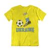 Adult or Kids UKRAINE FOOTBALL BOOT T-Shirt Protest Peace Love Flag Support