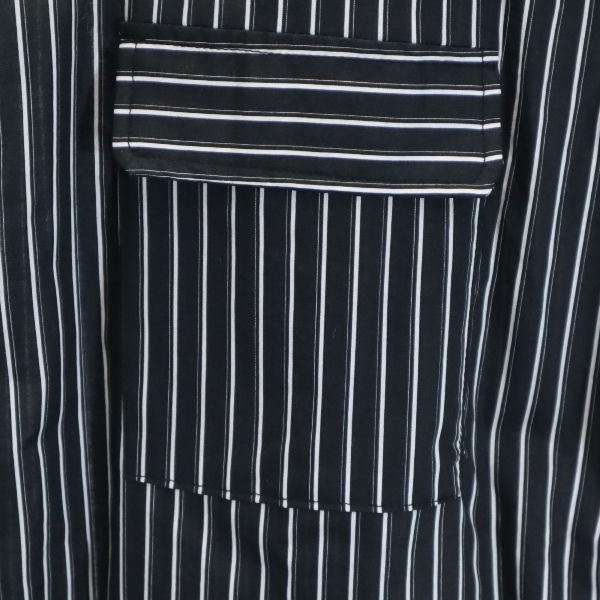 Unused VAST222 19ss Made In Japan Stripe Long Sleeve Shirt 2 Black Men's Used