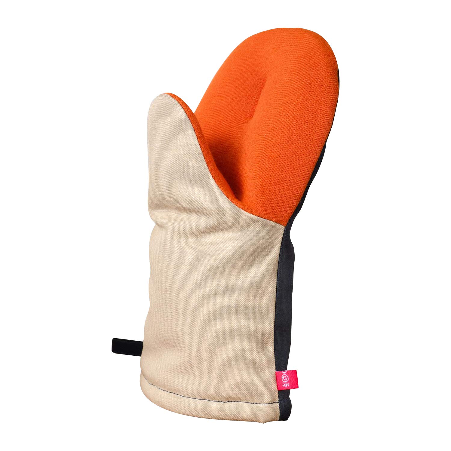 Oaks Raye Heat-Resistant Mittens, Large, 2-Pack, Beige/Navy