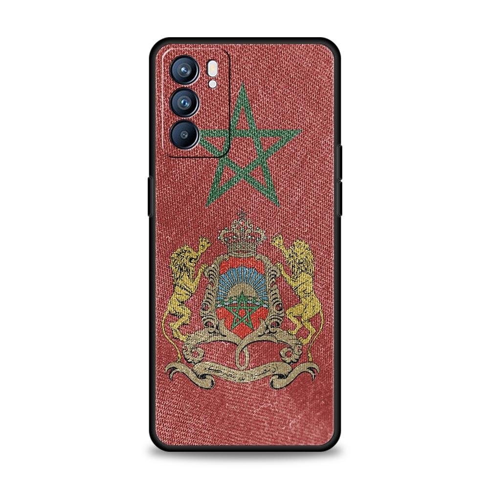 Case For Oppo Reno13 Reno12 Reno11 F Reno10 Pro A54 A53 A95 A76 A57 A98 A80 A79 5G A78 4G Cover Moroccan flag Morocco passport