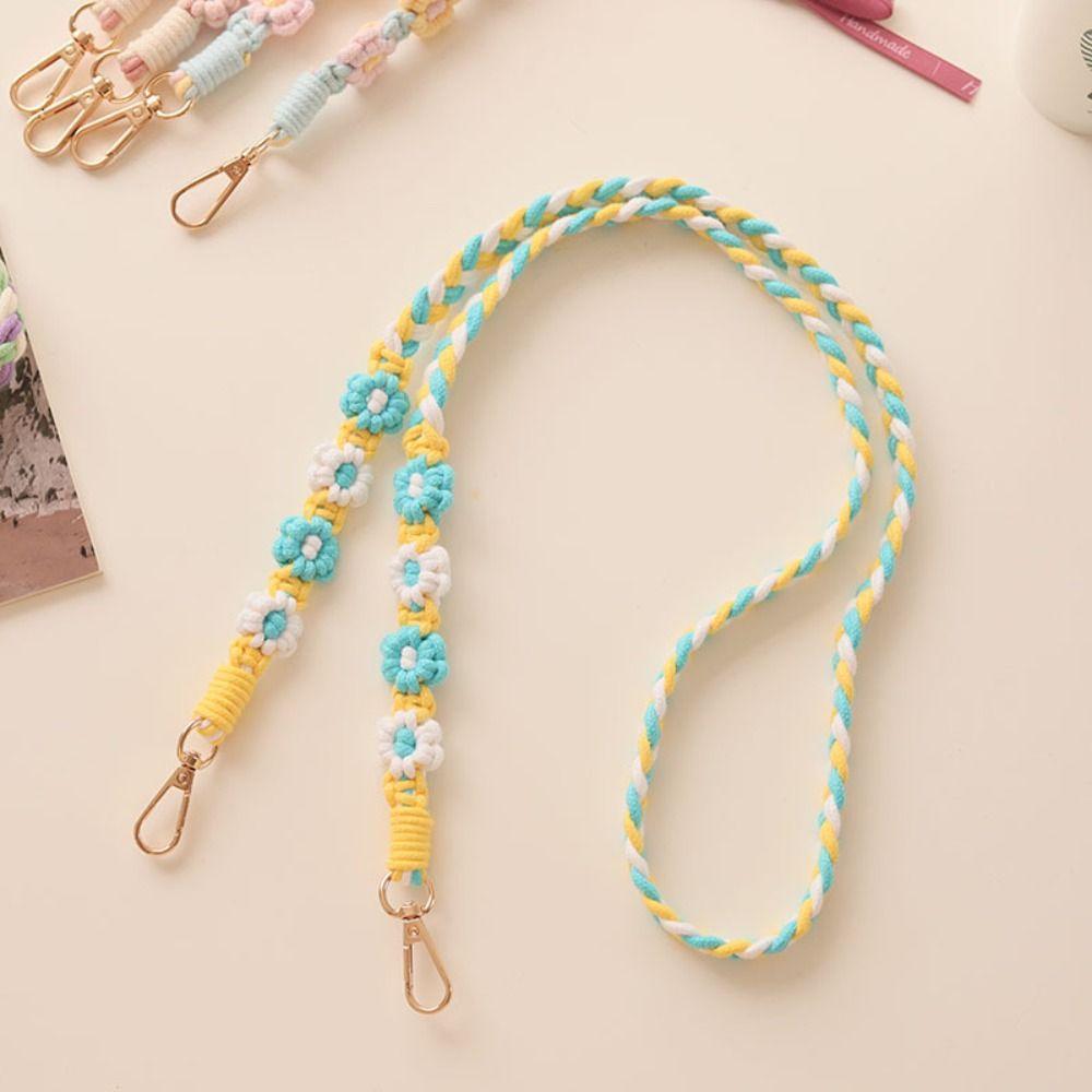 

Anti-Lost Woven Daisy Flower Hanging Chain Lanyard Bag Braided Rope Sweet Flower Woven Chain Kids style5
