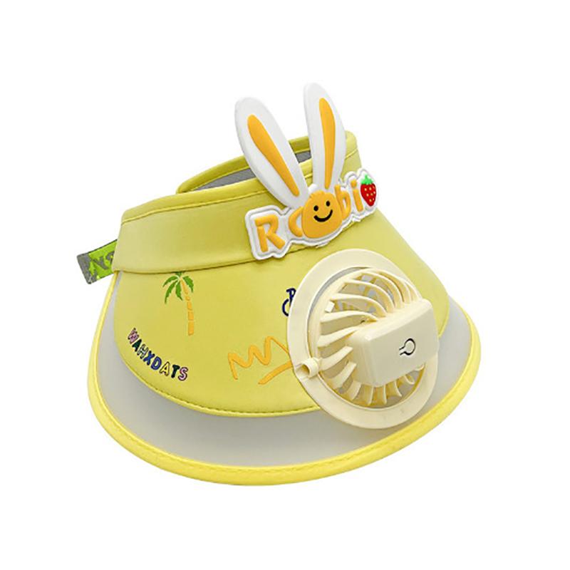 

Детская дышащая шляпа с охлаждающим вентилятором, солнцезащитная шляпа с вентилятором, шляпа-козырек от солнца, охлаждающая кепка с козырьком, шляпа с USB-зарядкой, шляпа с вентилятором для спорта, солнцезащитная шляпа жёлтый