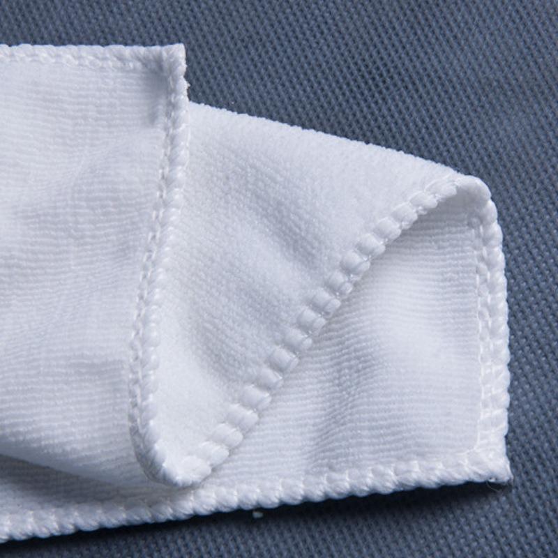 Weißes Mikrofaser-Spitzenrand-Handtuch Weiches Saugfähiges Reinigungstuch Perfekt zum Abwischen Polieren und Täglichen Haushaltsreinigung