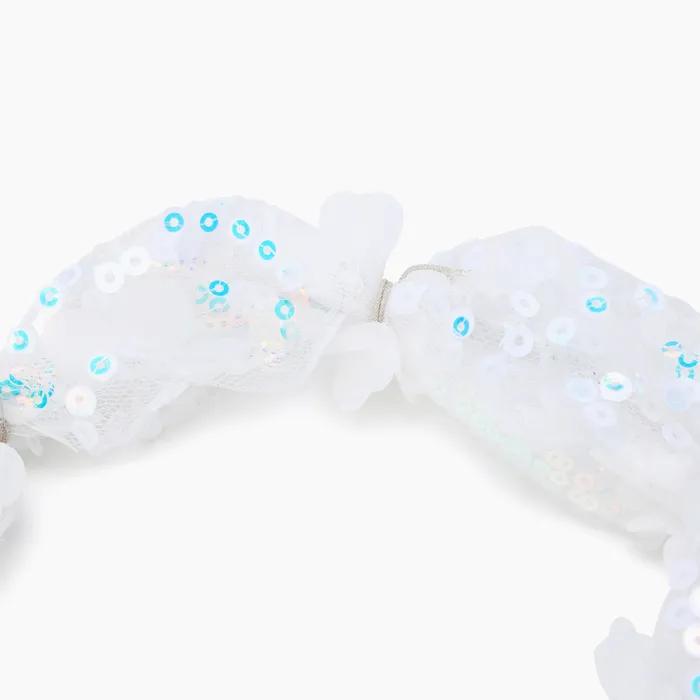 Flower Sequin Hairband_QCET13631WH