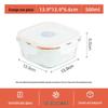 Camellia Square 500ml Crystal Glass Food Storage Container