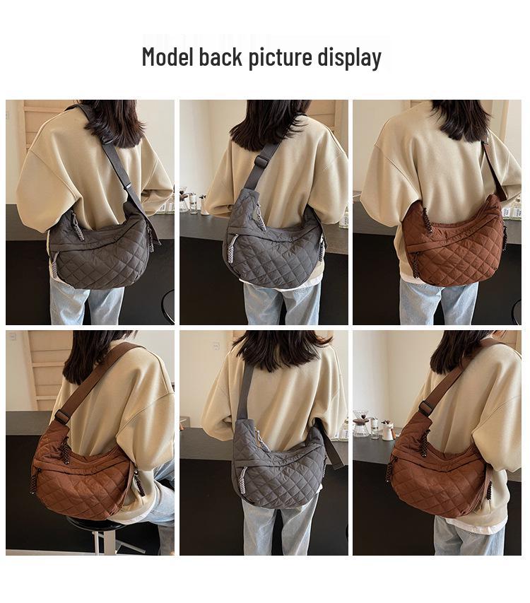 2025 Hot Style Argyle Crossbody Dumpling Bag for Women - Trendy Autumn/Winter Design