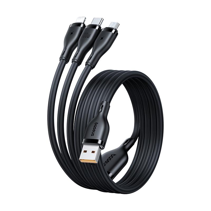 Быстрый зарядный кабель Baseus 3-в-1