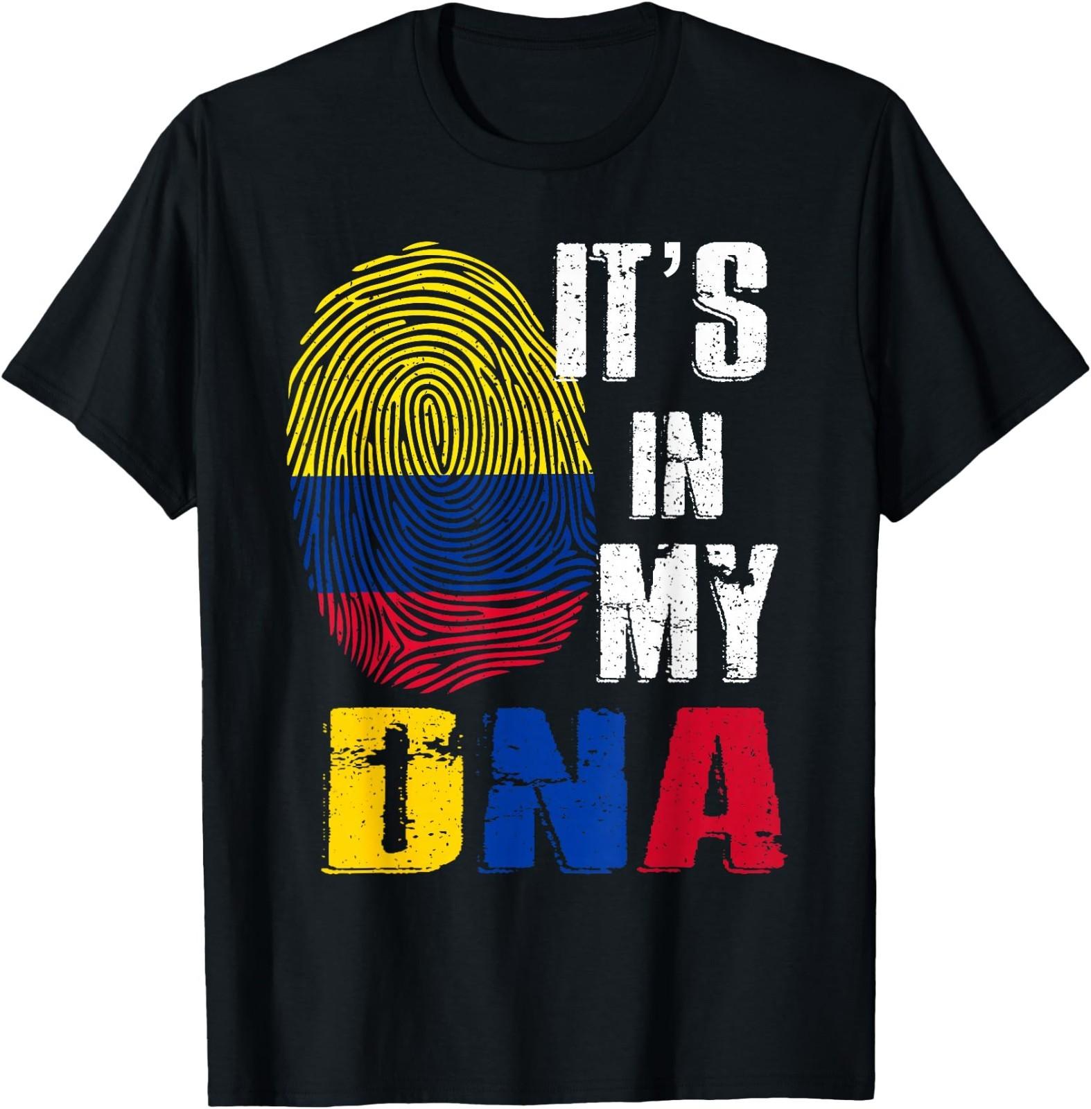 Colombia DNA Colombian Flag Pride Roots Patriotic Men T-Shirt XXXXL