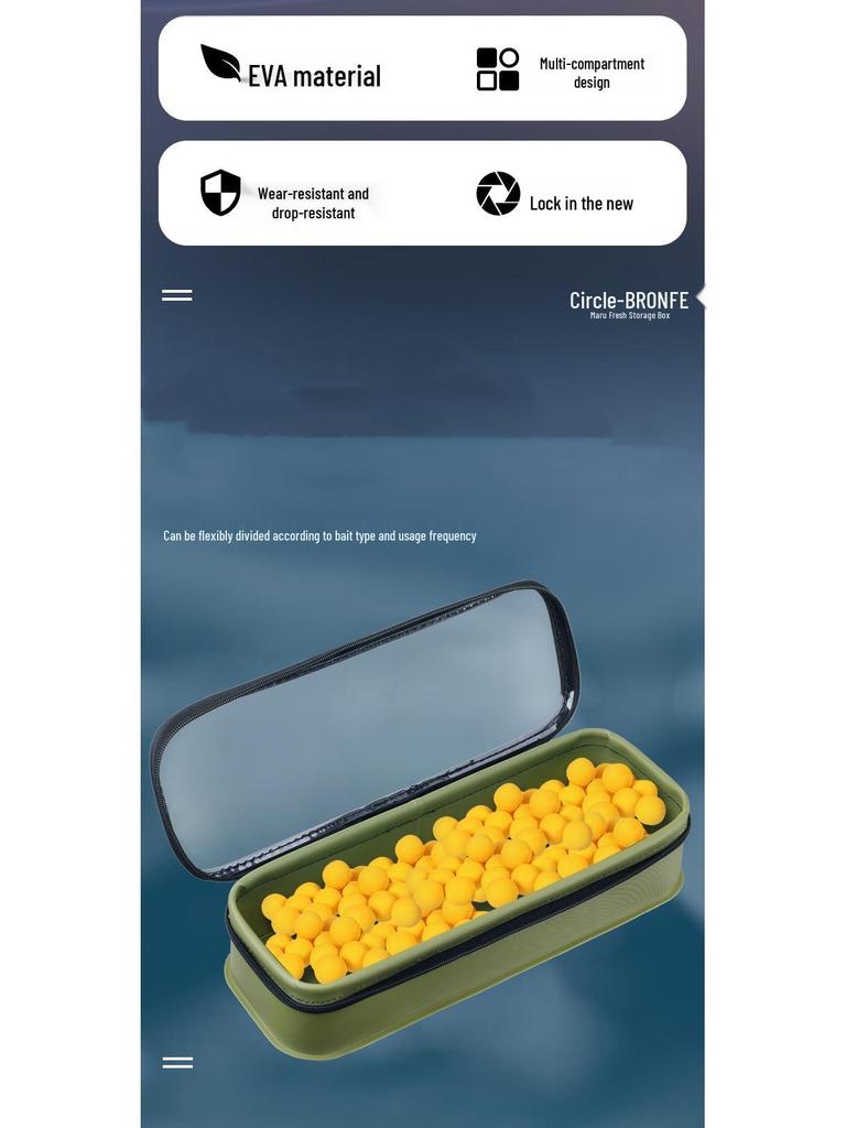 EVA 5-Piece Round Bait Box Set - Carp Fishing Gear & Tackle Storage