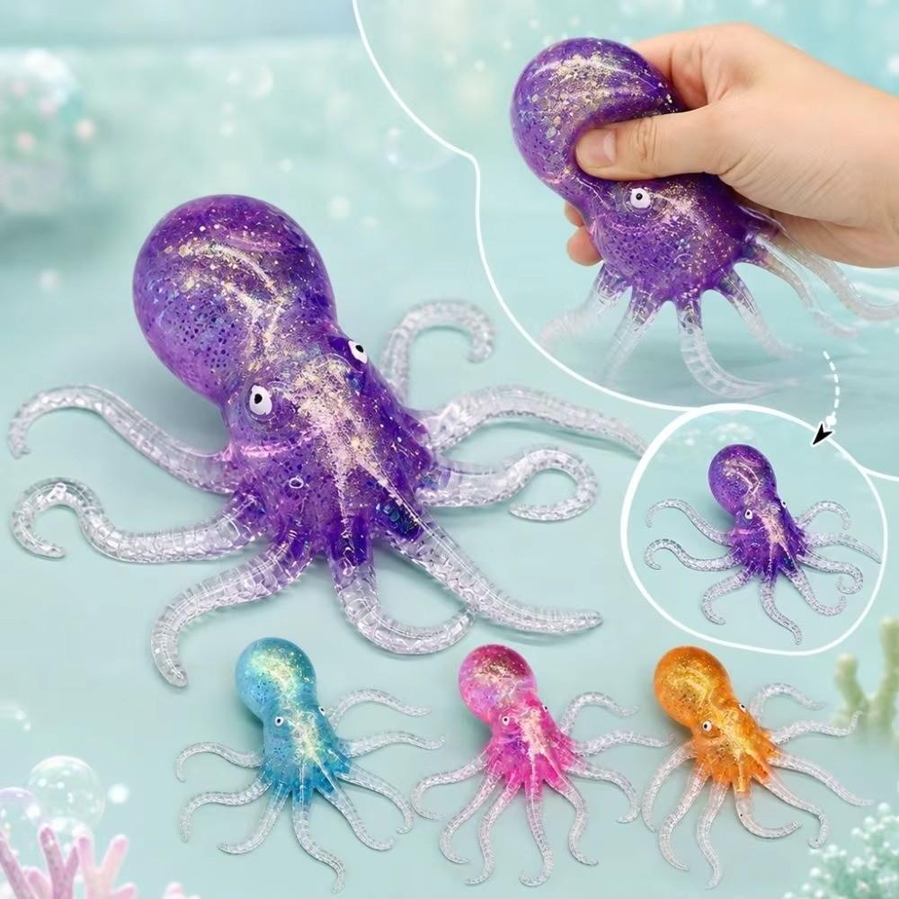 Soft Squeezable Octopus Fidget Toy Vibrant Colors Octopus Squishy Toy Gift For Teenager