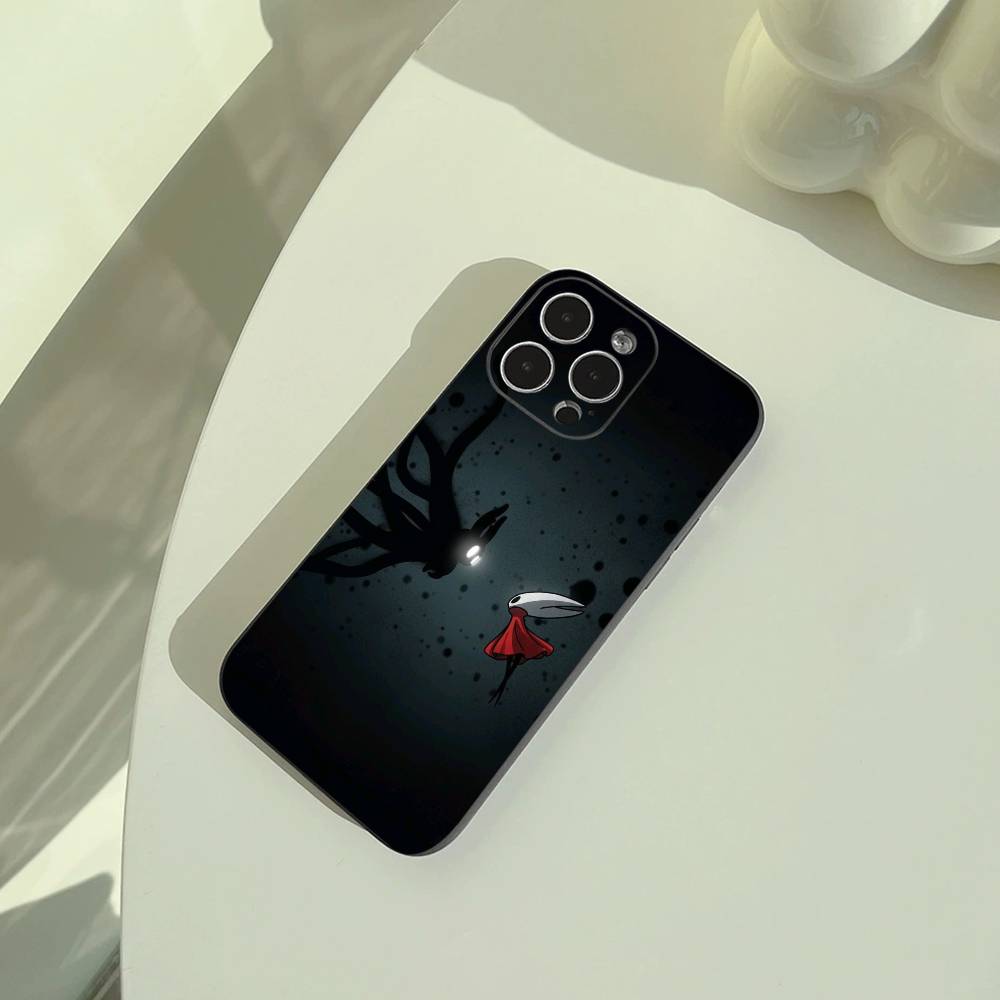 H-Hollow- K-Knight -S-Silksong Phone Case For iPhone 17,16,15,14,13,12,11 Pro Max,16/15/14Plus,XS Soft Black Cover