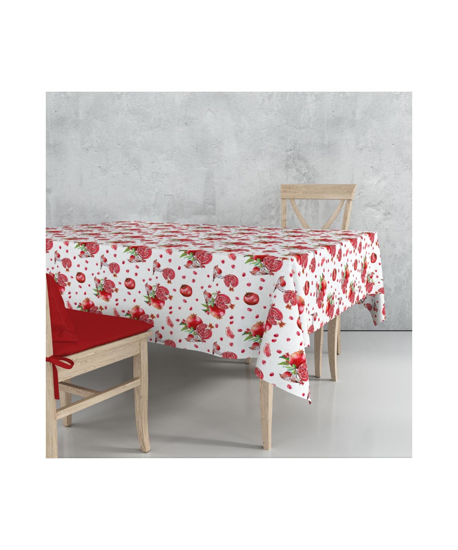 

Скатерть с рисунком граната 140x140 см