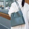 Ladies Soft Cowhide Tote Casual Bucket Handbags Girl Female Luxury Design Shoulder Bags Women‘s Natural Cow Real Leather Bag
