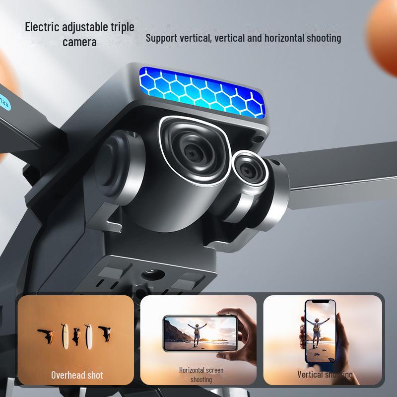 S180 Cross-Border Drone: Aerial Photography, Triple-Lens, Brushless Motor, Obstacle Avoidance, Optical Flow, Hover & Remote Control Toy Aircraft