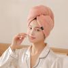 Dry Hair Cap Female Thickened Absorbent Double-layer Coral Fleece Bag Head Towel Pineapple Grid Shower Cap Hair Towel