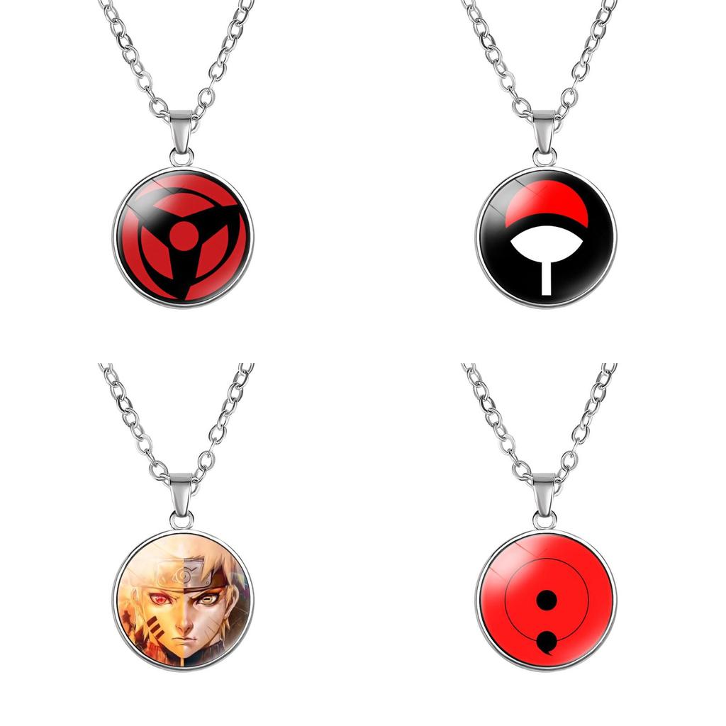Unique Naruto Sharingan Pendant Necklace Alloy Charm Anime Collectible