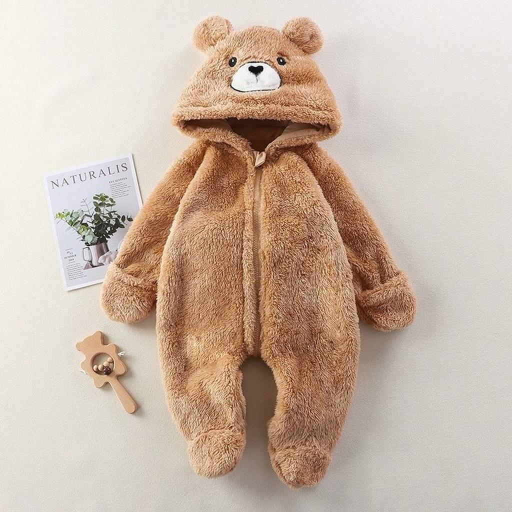 Baby Toddler Warm Onesie Cute Cartoon Pajamas For Home Wear Clothing