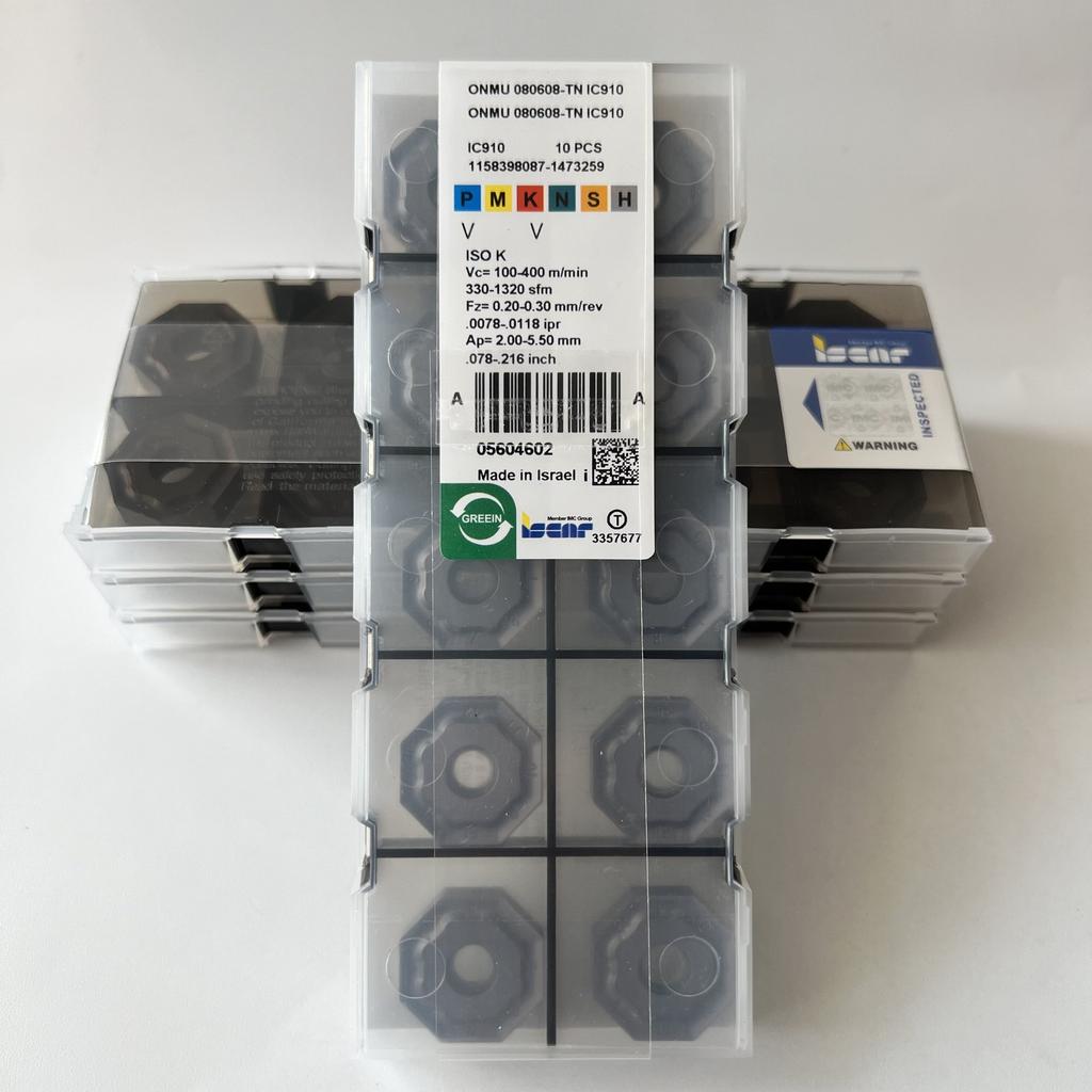 ISCAR / ONMU080608-TN IC910 / Industrial indexable carbide inserts 10 Pcs