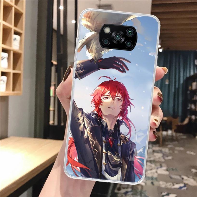 

Genshin Impact Diluc Silicon Phone Case For Xiaomi Poco X3 Nfc X5 X6 X7 F7 Ultra F6 F5 Pro M5S M5 X4 F4 GT M4 M3 F3 F2 F1 Cover Xiaomi Poco F4 GT