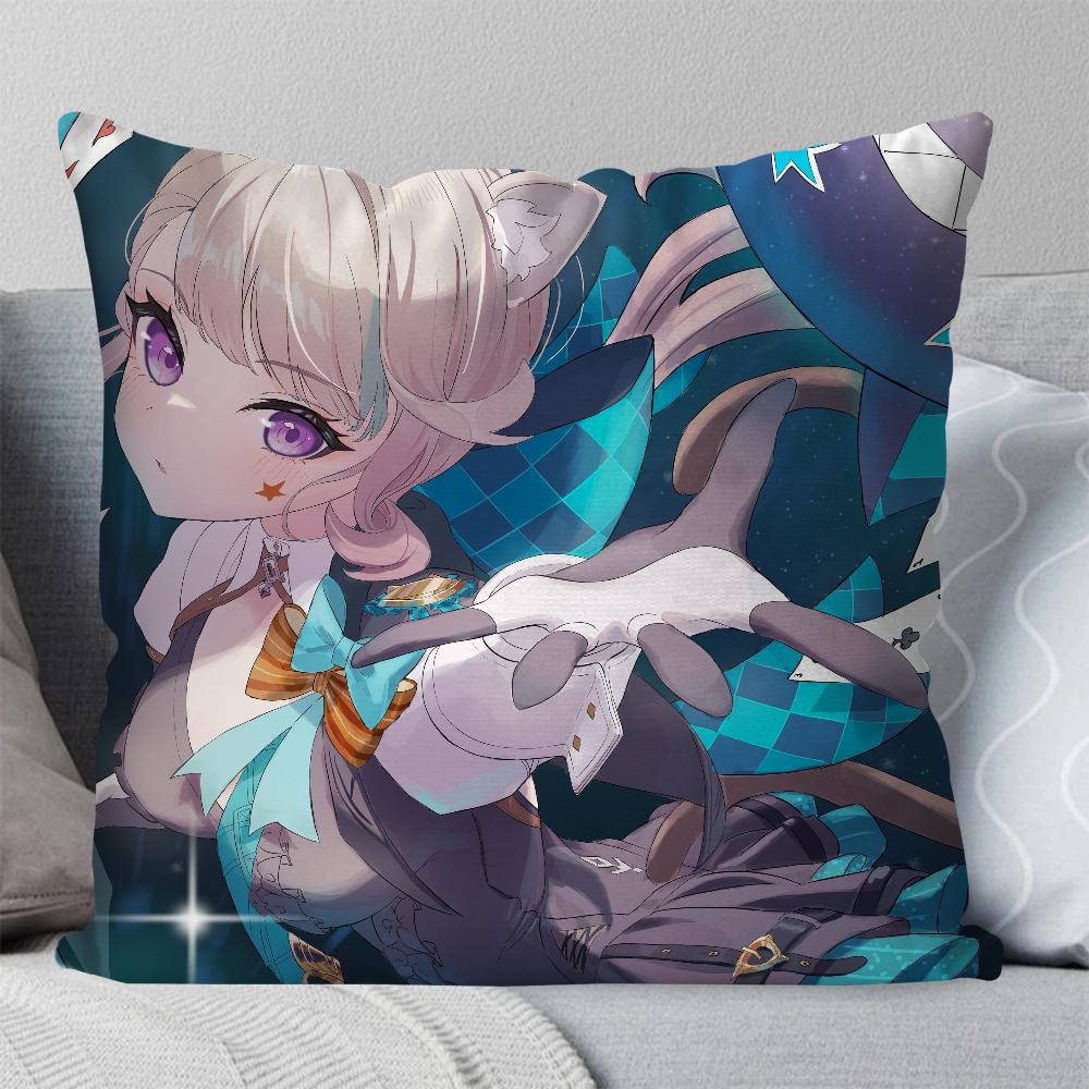 Lynette Anime Game Genshin Impact Pillow Case Square Pillow Bedroom Sofa Leisure Comfort Car Living Room Home Decoration 40X40