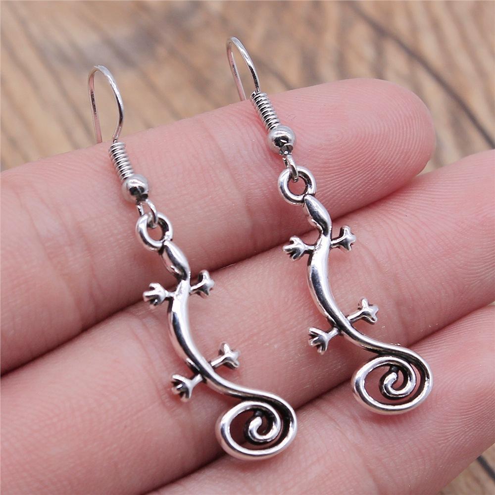 50 Styles Animal Pendant Dangle Earrings Drop Earrings Antique Silver Color Plated Unicorn Horse Elephant Snake Tiger Earrings
