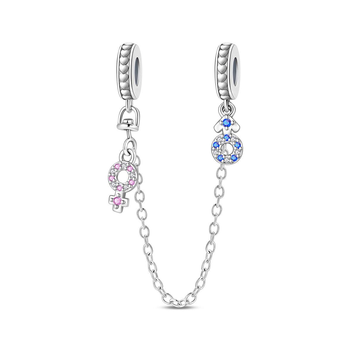 

S925 Silver DIY Couple Bracelet Necklace Accessories Heart Holding Hands Cat Dog Charm Pendant Bead Jewelry Set