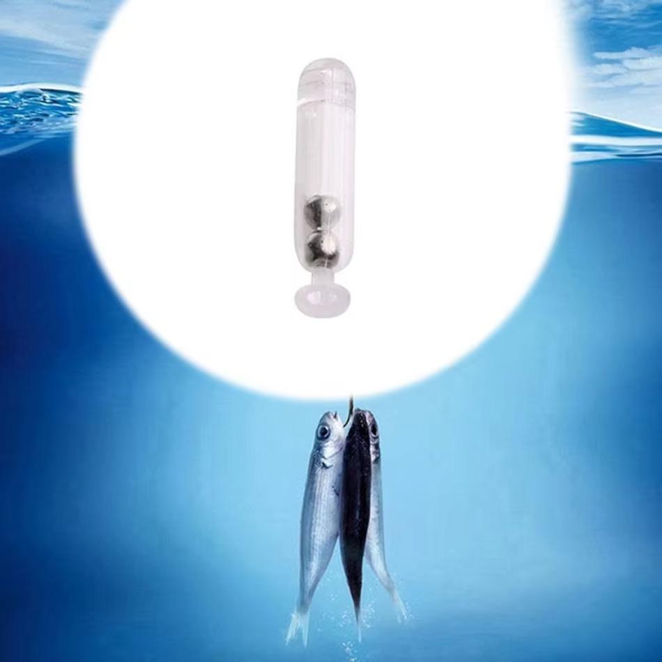 10 Stück Angeljig Köder Glasrasseln Einsatzröhrchen Schütteln Anlocken Soundbar Angelzubehör Werkzeuge