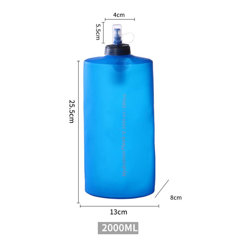 Smart Design Foldable 2000ML Sports Water Bottle with Wide Mouth Opening 2000ML