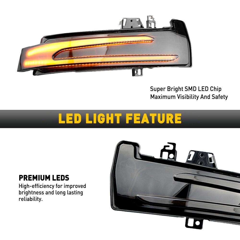 2x Sequential LED Side Mirror Turn Signal Light For Benz A2129067401 A2129067501