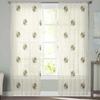 Plaid Bee Geometry Sheer Window Curtains For Living Room Kitchen Children Bedroom Voile Hanging Curtain