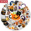 50/100/150 Stück Halloween Lustige Geister Kürbis Aufkleber Wasserdichte Decals für Laptop Gepäck Telefon Kühlschrank Skateboard Kinderspielzeug