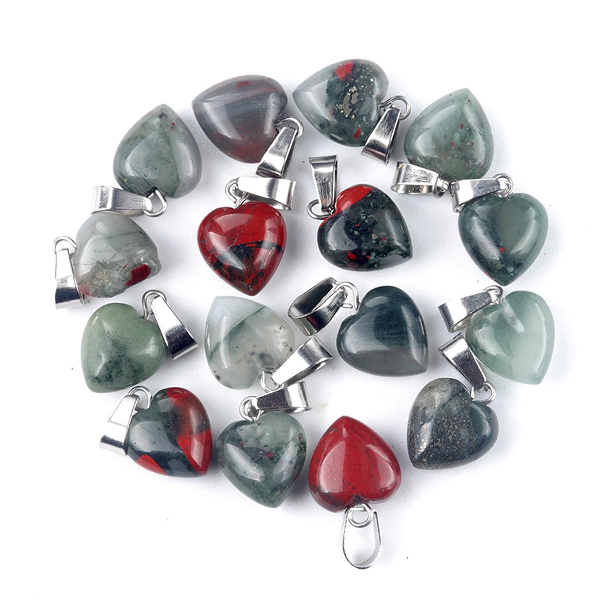 

5 шт./упак. кулон в виде целебного хрустального сердца, натуральный камень, кварц, драгоценные камни, подвески для изготовления ювелирных изделий, ожерелье, браслет, серьги, аксессуары, ремесло 13x13 мм 5Pcs/13x13mm