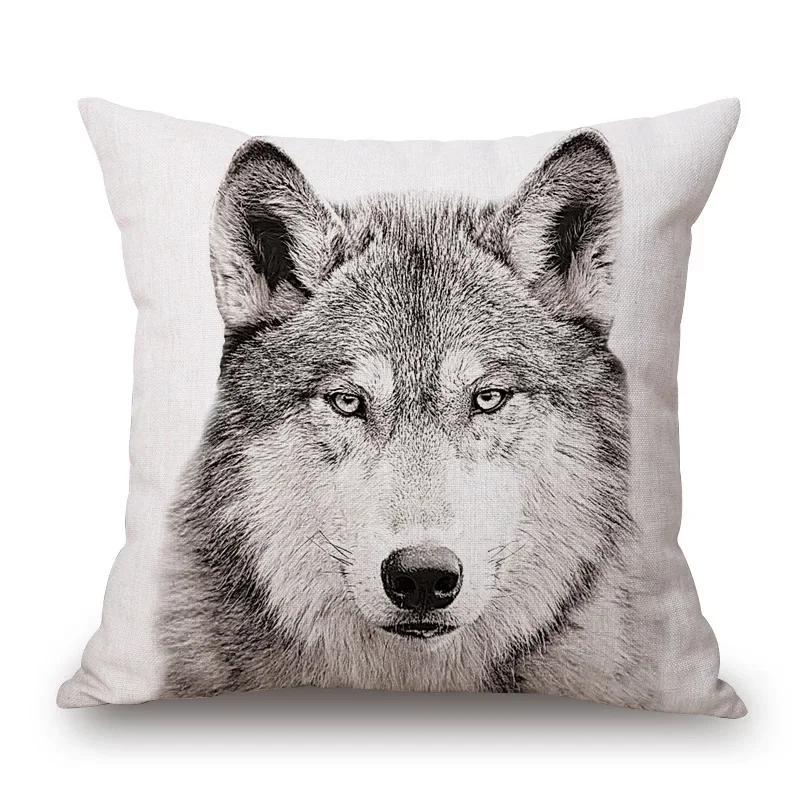 

Скандинавський Ретро Стиль Тварини Постер Наволочка Високогірна Корова Теля Олень Коза Лось Лисиця Ведмідь Принт Наволочка 45x45cm