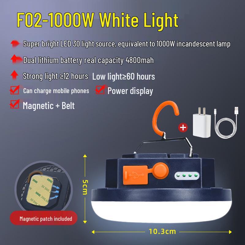 Ultra Bright Rechargeable LED Camping and Emergency Magnet Tent Light