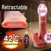 Automatic Retractable Vibrator with Licking Tongue & Fake Penis for Women - Adult Masturbator & Sex Toy