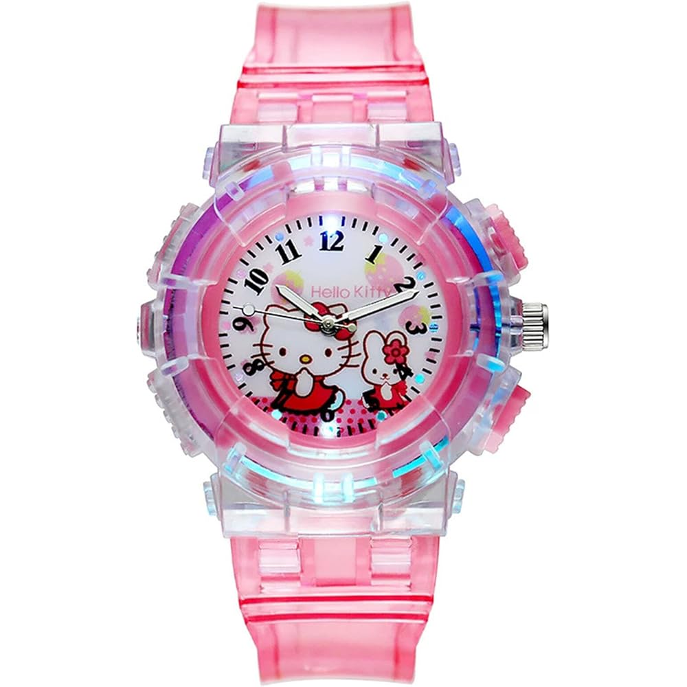 Kids Quartz Watch Lightweight Simple Design Pink Unisex Fashionable Wristwatch