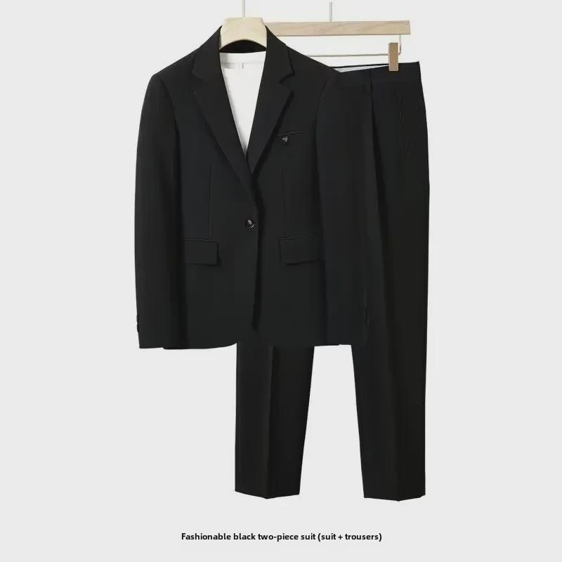 Men's Spring & Summer Casual Suits: Korean Style Loose Fit High-End Jackets
