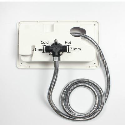 Caravan RV Shower Box with Lock Hot Cold Adjustable RV Exterior Shower Box Single Knob Boat Marine Camper Caravan Accessories