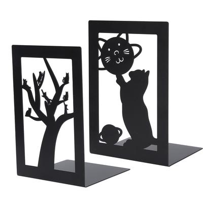 2 stücke Metall Buchstütze Desktop Bücherregal Lagerung Buch Dokumente Teiler Handwerk Liefert