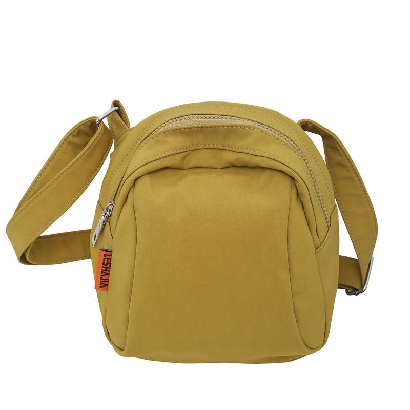 

Lightweight nylon cloth breast bag 2025 popular new trendy shell bag solid color versatile casual shoulder messenger bag лимонно-желтый
