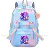Zaino Boba Axolotl Arcobaleno Carino Cartone Animato Mochi Zaino Scolastico per Ragazze Zaino Giornaliero Casual Grande Leggero Zaino per Libri