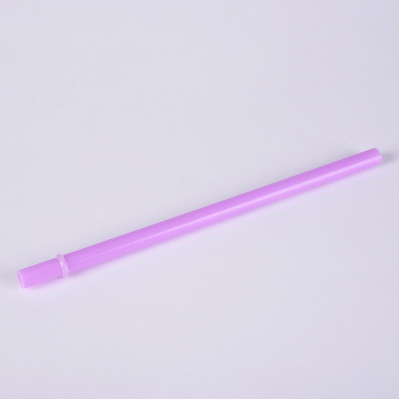 12Mm Aperture Straw Multi-Color Solid Color Plastic Cup Accessories Pp Straw Non-Disposable Straw With Ring