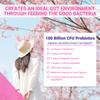 Pslalae Probiotic Enzyme Capsules, containing 34 strains, prebiotics, and digestive enzymes, support gut microbiota.