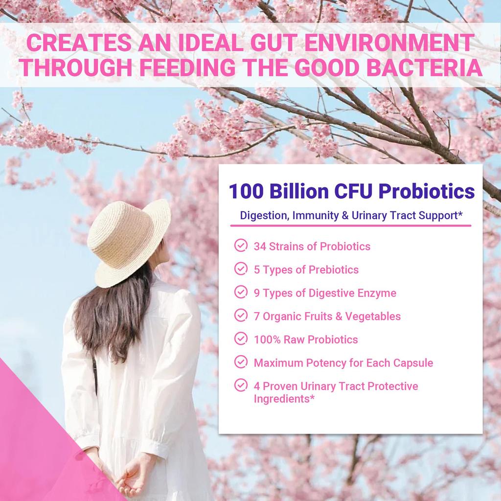 Pslalae Probiotic Enzyme Capsules, containing 34 strains, prebiotics, and digestive enzymes, support gut microbiota.