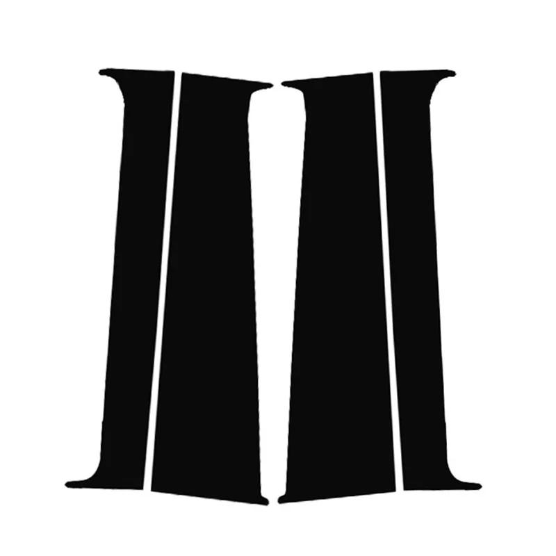 4Pcs Glossy Black For VW T5/T6 2008- Car Pillar Post Door Window Trim Cover Kits B C Column Stickers Auto Exterior Parts