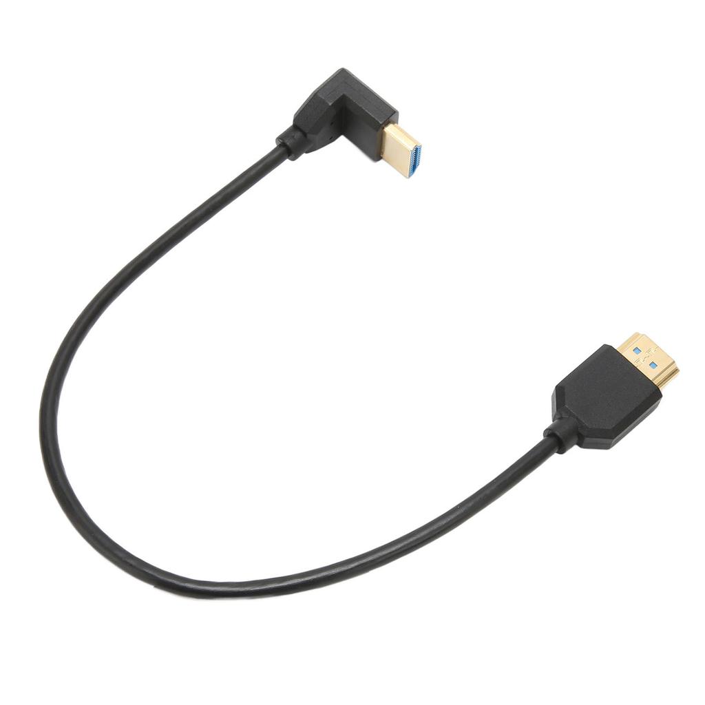 90 Degree Down HD Multimedia Interface Cable 48Gbps Gold Plated Flexible HD 8K HD Multimedia Interface Cable for Laptops